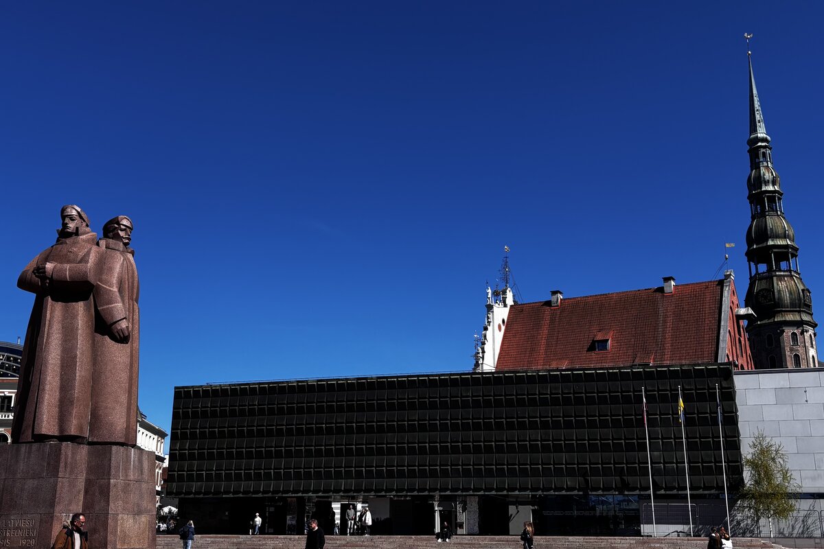 Lettiska skyttars monument och Lettlands ockupationsmuseum, Riga.