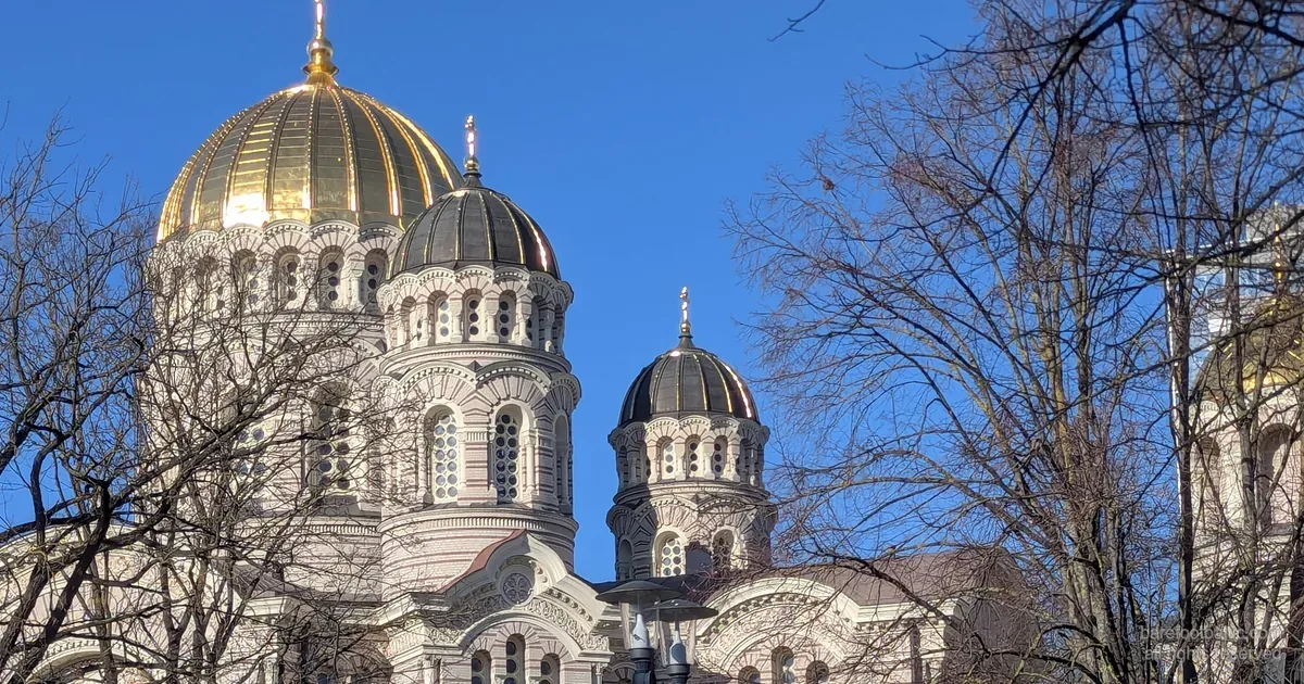 Kristi födelsekatedral i Riga, Lettlands största ortodoxa kyrka.